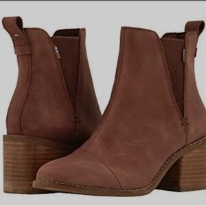 NWT Toms Womens Esme boot size 9 Burnt Henna leather brand new no box